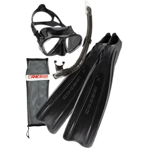 Cressi Pro Star Dive Mask   Snorkel   Fins Bag Set